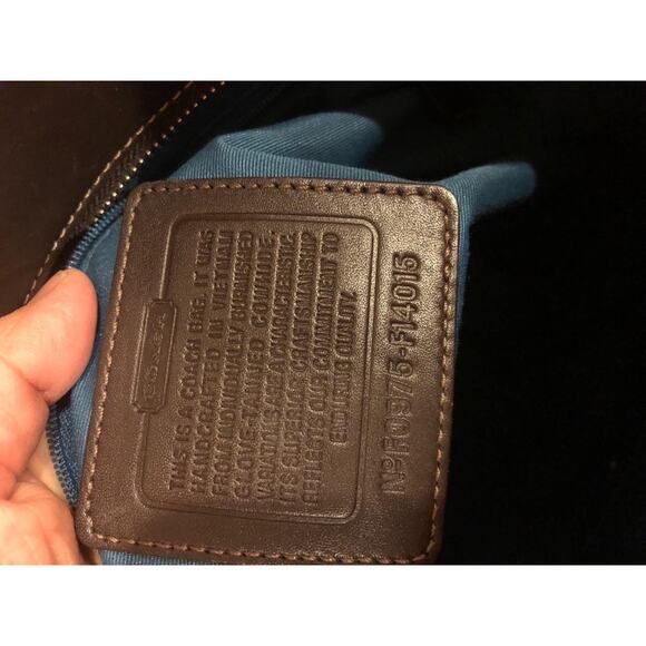 Coach Chelsea BROWN Leather Tote Bag with a Satchel #F14015 (PU500 - Picture 11 of 12